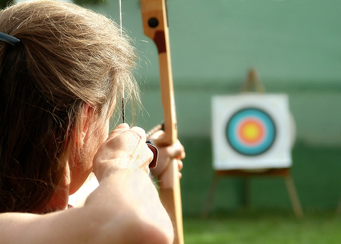 Woman Practicing Archery
