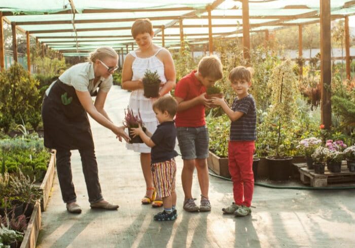 Family Visits Local Greenhouse